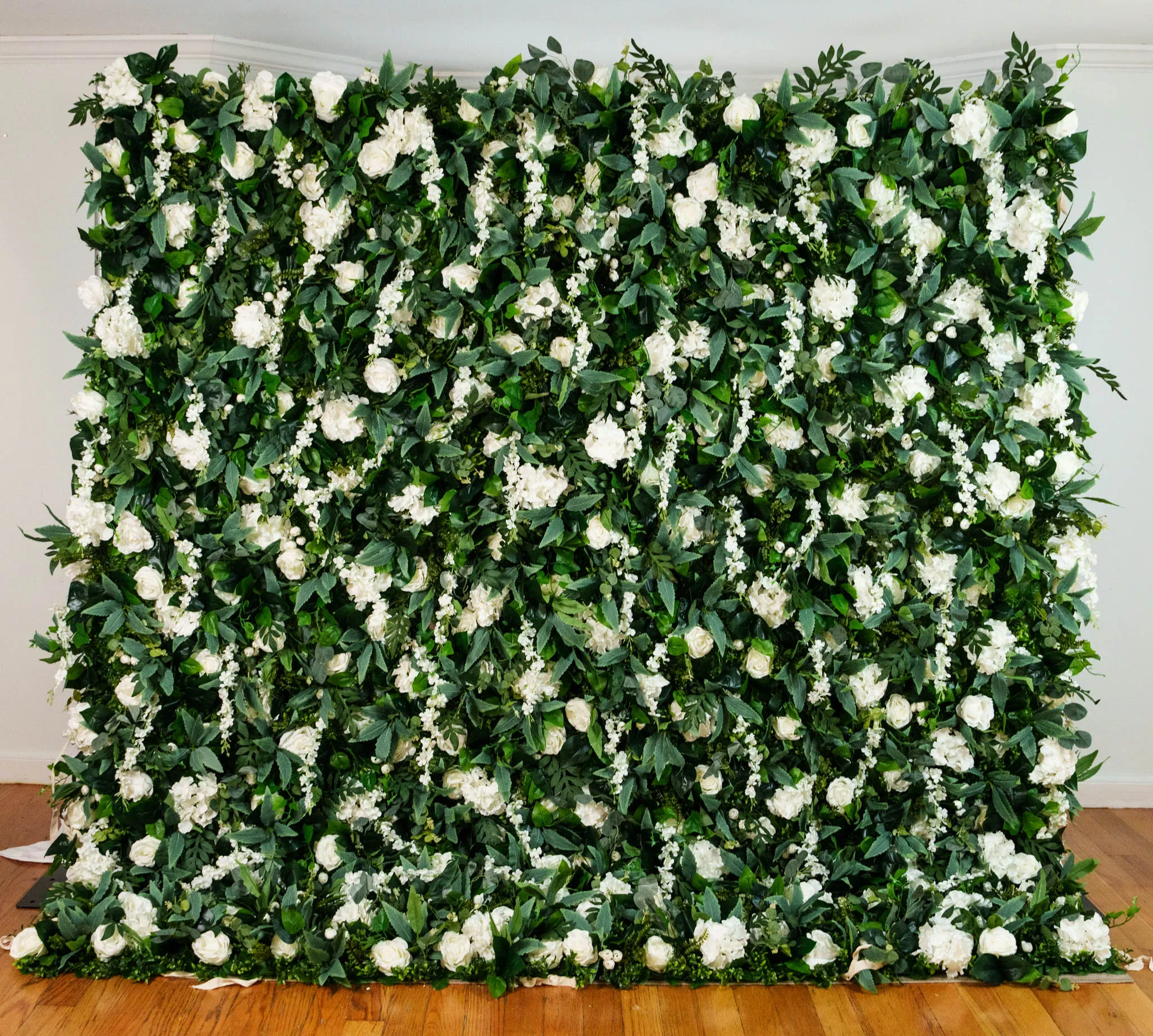 Evergreen Elegance flower wall