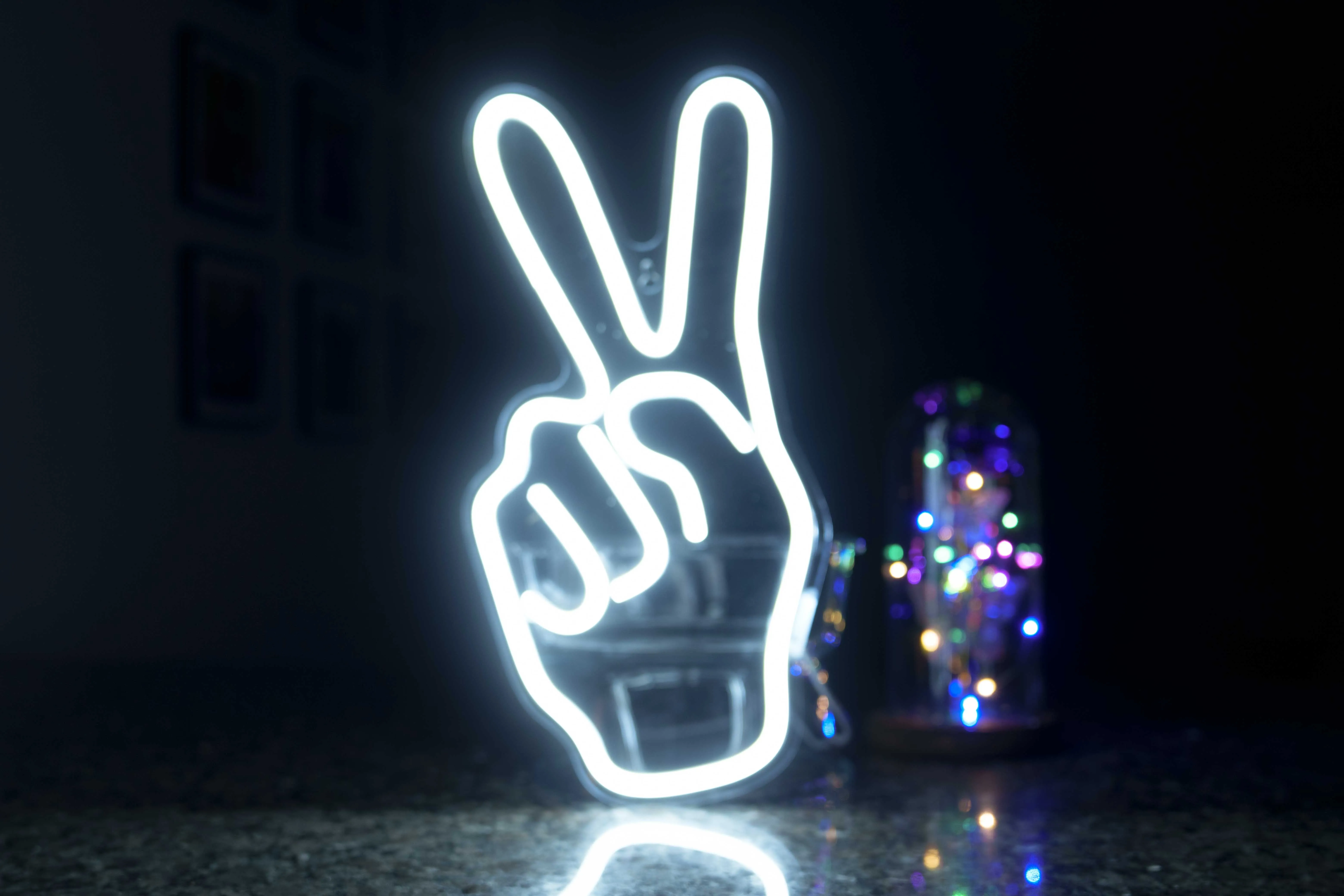 Peace Sign neon sign
